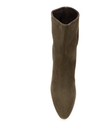 Темно-коричневые замшевые ботильоны от Isabel Marant