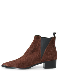 Темно-коричневые замшевые ботильоны от Acne Studios