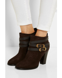 Темно-коричневые замшевые ботильоны от Jimmy Choo