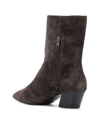 Темно-коричневые замшевые ботильоны от Ash