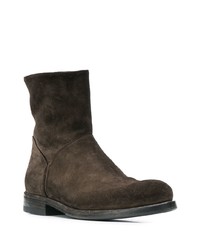 Темно-коричневые замшевые ботильоны от Pantanetti