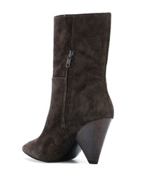 Темно-коричневые замшевые ботильоны от Ash