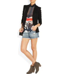 Темно-коричневые замшевые ботильоны от Isabel Marant