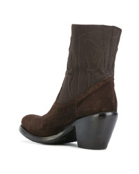 Темно-коричневые замшевые ботильоны от Rocco P.
