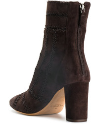 Темно-коричневые замшевые ботильоны от Alexandre Birman