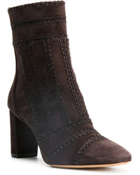 Темно-коричневые замшевые ботильоны от Alexandre Birman