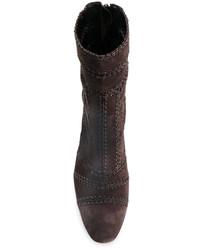 Темно-коричневые замшевые ботильоны от Alexandre Birman