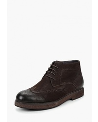 Темно-коричневые замшевые ботинки броги от Rosconi