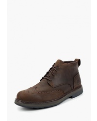 Темно-коричневые замшевые ботинки броги от Timberland