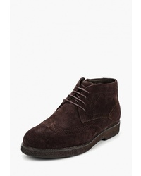 Темно-коричневые замшевые ботинки броги от Vitacci