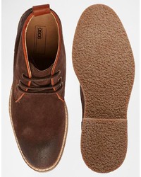 Темно-коричневые замшевые ботинки дезерты от Asos