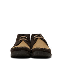 Темно-коричневые замшевые ботинки дезерты от Comme des Garcons Homme Deux
