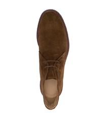 Темно-коричневые замшевые ботинки дезерты от Scarosso