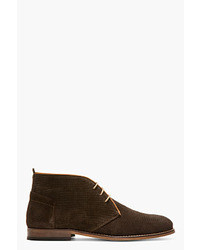 Темно-коричневые замшевые ботинки дезерты от Hudson