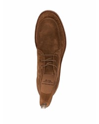 Темно-коричневые замшевые ботинки дезерты от Officine Creative