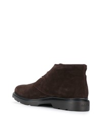 Темно-коричневые замшевые ботинки дезерты от Hogan