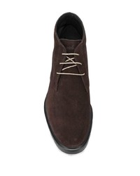 Темно-коричневые замшевые ботинки дезерты от Hogan