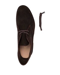 Темно-коричневые замшевые ботинки дезерты от Clarks Originals