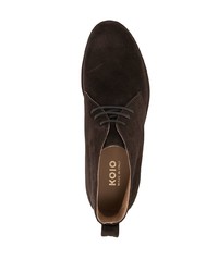 Темно-коричневые замшевые ботинки дезерты от Koio