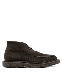 Темно-коричневые замшевые ботинки дезерты от Officine Creative