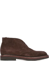 Темно-коричневые замшевые ботинки дезерты от Premiata
