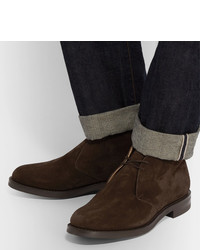 Темно-коричневые замшевые ботинки дезерты от Church's