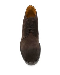 Темно-коричневые замшевые ботинки дезерты от Doucal's