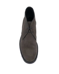 Темно-коричневые замшевые ботинки дезерты от Giorgio Armani