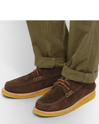 Темно-коричневые замшевые ботинки дезерты от Yuketen