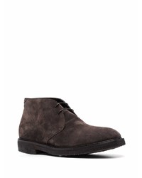 Темно-коричневые замшевые ботинки дезерты от Henderson Baracco