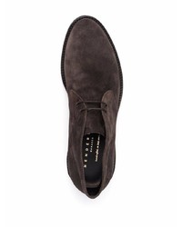 Темно-коричневые замшевые ботинки дезерты от Henderson Baracco