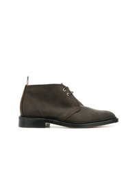 Темно-коричневые замшевые ботинки дезерты от Thom Browne
