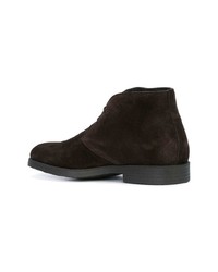 Темно-коричневые замшевые ботинки дезерты от To Boot New York