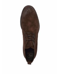 Темно-коричневые замшевые ботинки дезерты от Silvano Sassetti