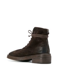 Женские темно-коричневые замшевые ботинки на шнуровке от Marsèll