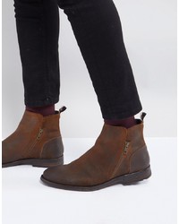 Мужские темно-коричневые замшевые ботинки челси от Aldo