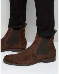 Мужские темно-коричневые замшевые ботинки челси от Aldo
