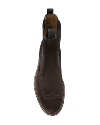 Мужские темно-коричневые замшевые ботинки челси от Eleventy
