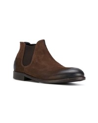 Мужские темно-коричневые замшевые ботинки челси от Leqarant