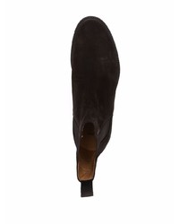 Мужские темно-коричневые замшевые ботинки челси от BOSS HUGO BOSS