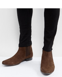Мужские темно-коричневые замшевые ботинки челси от ASOS DESIGN