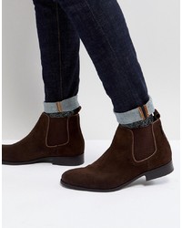 Мужские темно-коричневые замшевые ботинки челси от Ben Sherman