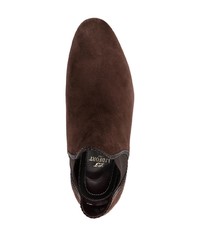 Мужские темно-коричневые замшевые ботинки челси от Lidfort