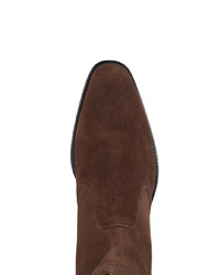 Мужские темно-коричневые замшевые ботинки челси от Givenchy