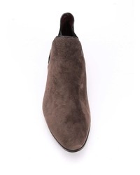 Мужские темно-коричневые замшевые ботинки челси от Lidfort