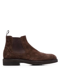 Мужские темно-коричневые замшевые ботинки челси от Canali