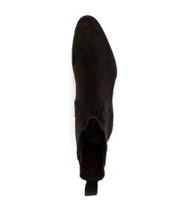 Мужские темно-коричневые замшевые ботинки челси от Brioni