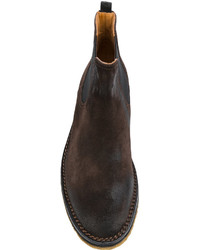 Мужские темно-коричневые замшевые ботинки челси от Buttero