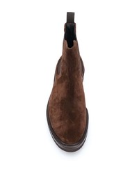 Мужские темно-коричневые замшевые ботинки челси от Henderson Baracco