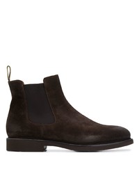 Мужские темно-коричневые замшевые ботинки челси от Doucal's